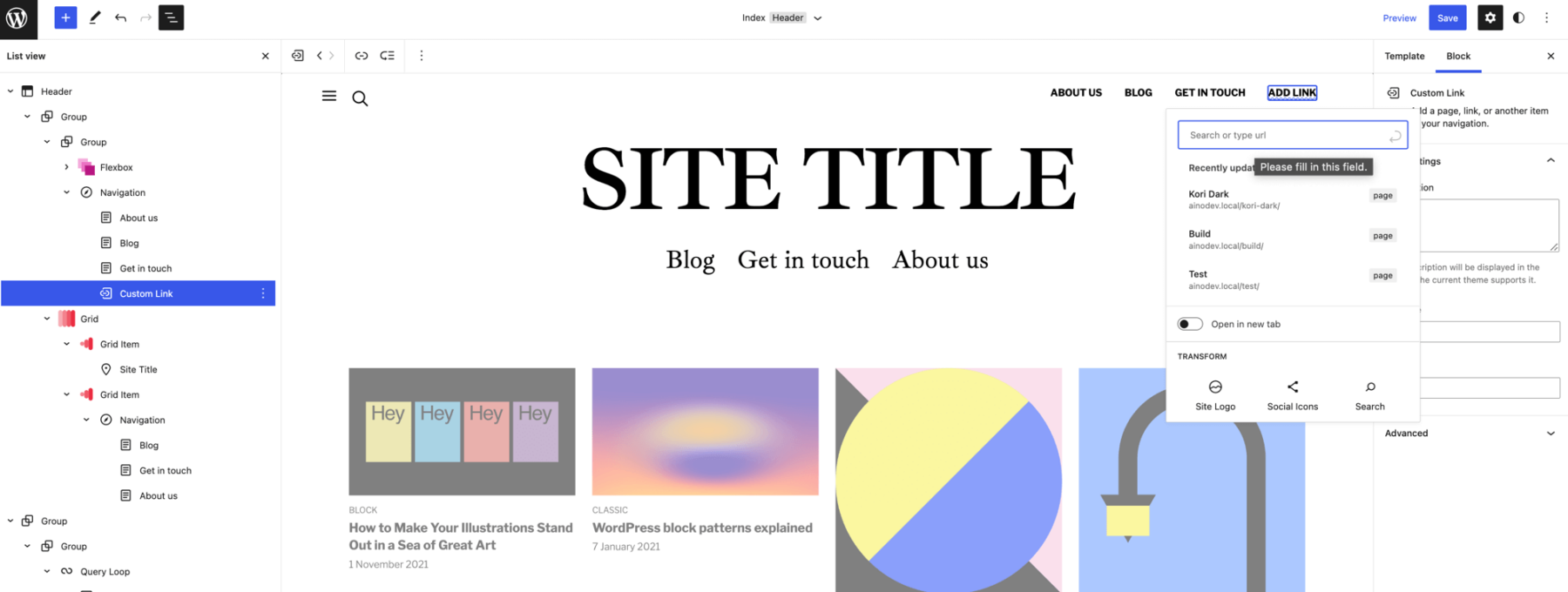 5 WordPress Full Site Editing (FSE) Terms explained AinoBlocks