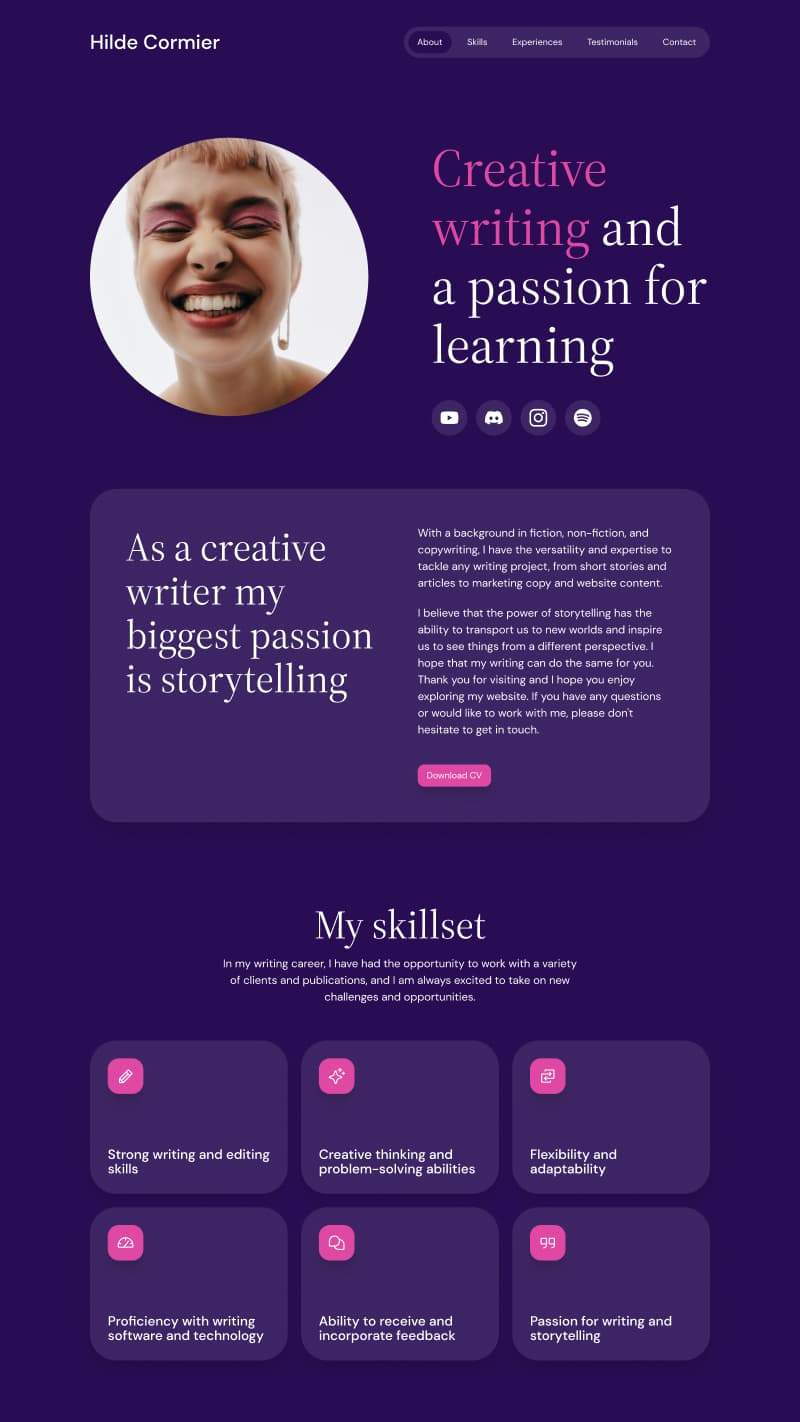 Resume WordPress Block Theme